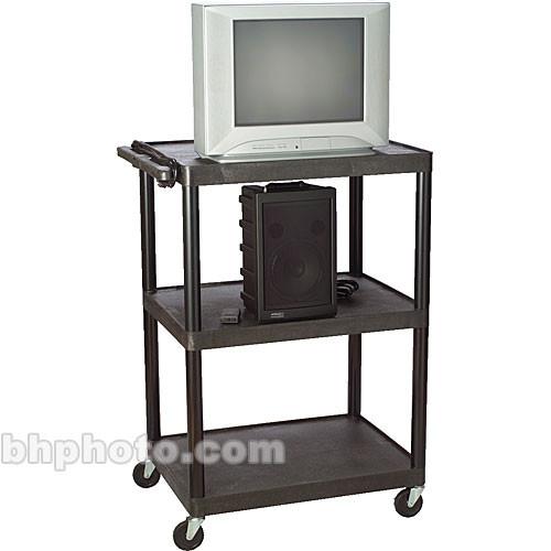 Apollo Adjustable Plastic TV Cart w/ Power Strip TPTVDUOEQ, Apollo, Adjustable, Plastic, TV, Cart, w/, Power, Strip, TPTVDUOEQ,