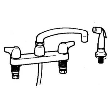 Arkay K200-DS Hot & Cold Swing Deck-Mount Faucet 90Z, Arkay, K200-DS, Hot, Cold, Swing, Deck-Mount, Faucet, 90Z,