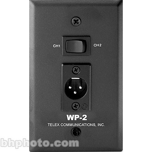 Telex WP-2 Black Wall Plate 2-CH (3-pin XLR Male) F.01U.118.898, Telex, WP-2, Black, Wall, Plate, 2-CH, 3-pin, XLR, Male, F.01U.118.898