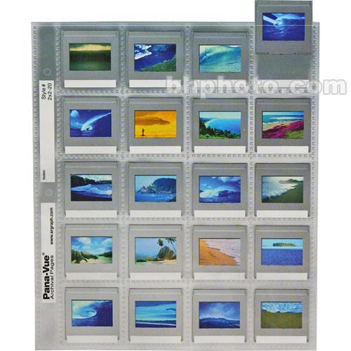 Pana-Vue Storage Page for Slides, 35mm, Top Load w/Data FPA205, Pana-Vue, Storage, Page, Slides, 35mm, Top, Load, w/Data, FPA205