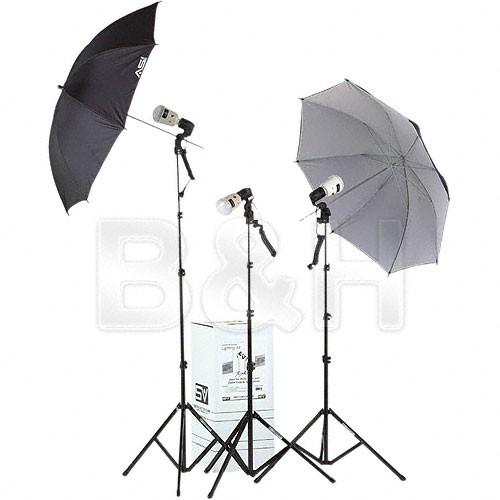 Smith-Victor KF3U 3-Light 135W/s Thrifty Location Kit 401456, Smith-Victor, KF3U, 3-Light, 135W/s, Thrifty, Location, Kit, 401456,