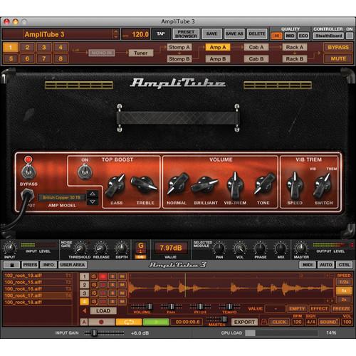 IK Multimedia AmpliTube 3 Guitar and Bass Amp AT-300-HCD-IN