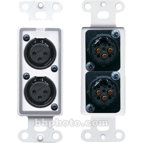 RDL D-XLR2F Decora Wall Plate with Dual XLR 3-Pin Female D-XLR2F