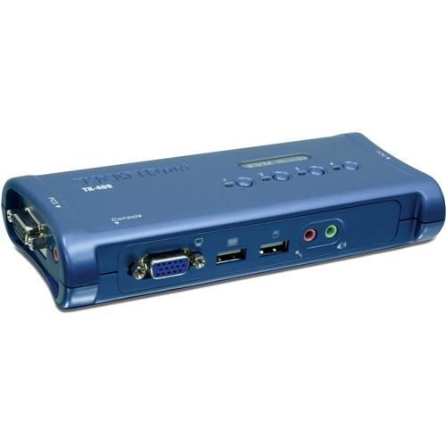 TRENDnet 4-Port USB Audio KVM Switch - VGA TK-409K, TRENDnet, 4-Port, USB, Audio, KVM, Switch, VGA, TK-409K,