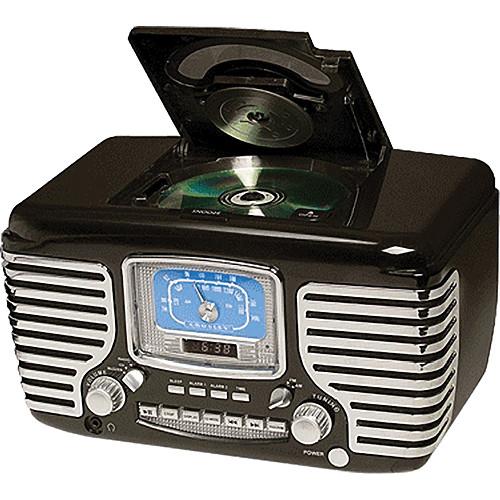 Crosley Radio CR612 Corsair Clock Radio (Black) CR612-BK, Crosley, Radio, CR612, Corsair, Clock, Radio, Black, CR612-BK,