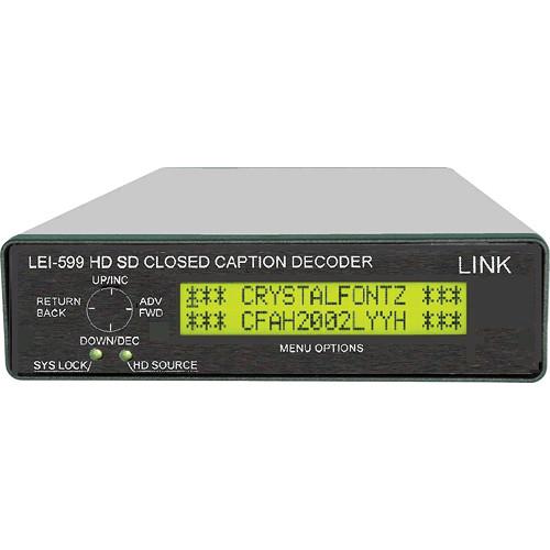 Link Electronics LEI-599 HD SD Caption Decoder LEI-599, Link, Electronics, LEI-599, HD, SD, Caption, Decoder, LEI-599,