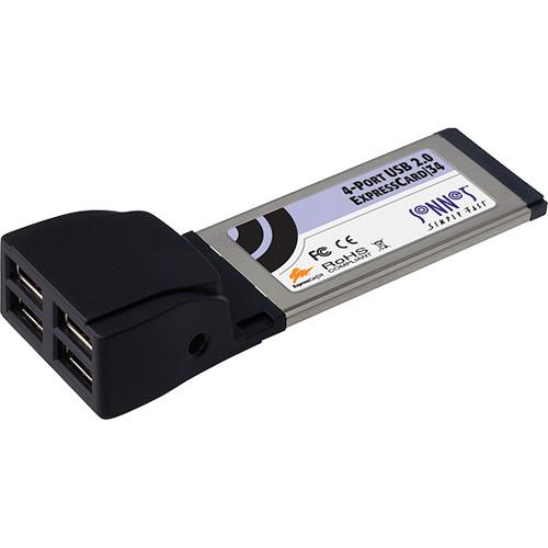 Sonnet 4-Port USB 2.0 ExpressCard/34 Expansion Card USB2-4P-E34, Sonnet, 4-Port, USB, 2.0, ExpressCard/34, Expansion, Card, USB2-4P-E34