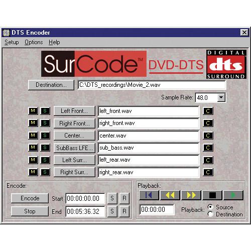 SurCode SurCode DVD-DTS - 5.1 Surround DTS Encoder SCDWSCVU