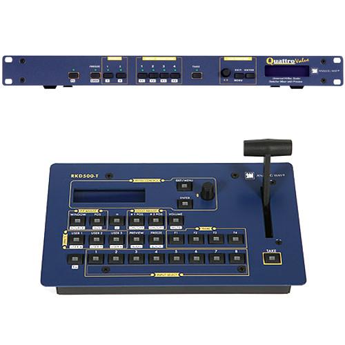 Analog Way Quattro Value Switcher with RKD500-T Remote P1-QXE421, Analog, Way, Quattro, Value, Switcher, with, RKD500-T, Remote, P1-QXE421