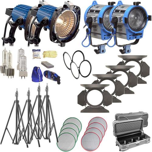 Arri ARRILITE / Fresnel Tungsten 4 Light Combo Kit LK.0005669, Arri, ARRILITE, /, Fresnel, Tungsten, 4, Light, Combo, Kit, LK.0005669