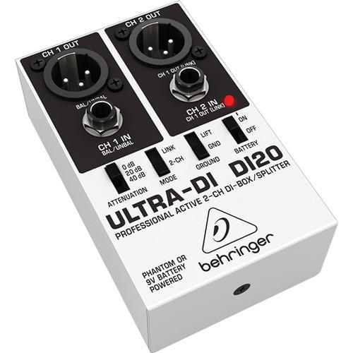 Behringer ULTRA-DI DI20 - Active 2-Channel DI Box/Splitter DI20, Behringer, ULTRA-DI, DI20, Active, 2-Channel, DI, Box/Splitter, DI20