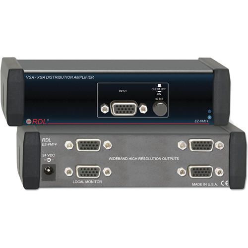 RDL EZ-VM14 VGA/XGA Video Distribution Amplifier EZ-VM14, RDL, EZ-VM14, VGA/XGA, Video, Distribution, Amplifier, EZ-VM14,