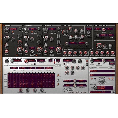 Rob Papen Predator - Virtual Synthesizer Plug-In RPPRED03, Rob, Papen, Predator, Virtual, Synthesizer, Plug-In, RPPRED03,