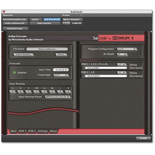SurCode SurCode for Dolby E Encoder - Plug-In Encoder SEEI, SurCode, SurCode, Dolby, E, Encoder, Plug-In, Encoder, SEEI,