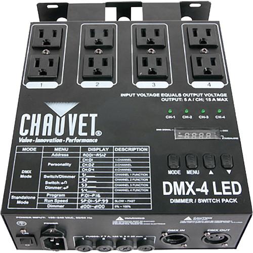 CHAUVET  DMX-4LED 4-Channel Dimmer Pack DMX-4, CHAUVET, DMX-4LED, 4-Channel, Dimmer, Pack, DMX-4, Video