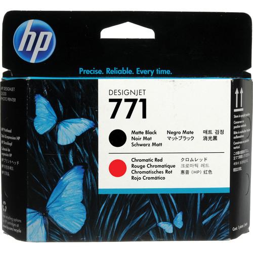 HP 771 Matte Black & Red Designjet Printhead CE017A