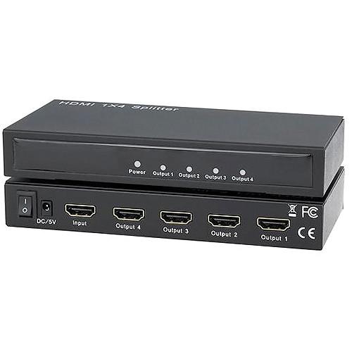 KanexPro HDMI 1 x 4 Mini Splitter with Full HD 1080p HD4PSPM, KanexPro, HDMI, 1, x, 4, Mini, Splitter, with, Full, HD, 1080p, HD4PSPM,