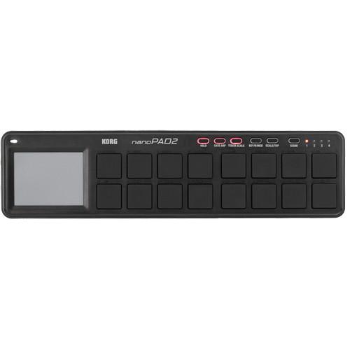 Korg nanoPAD2 - Slim-Line USB MIDI Controller (Black) NANOPAD2BK, Korg, nanoPAD2, Slim-Line, USB, MIDI, Controller, Black, NANOPAD2BK