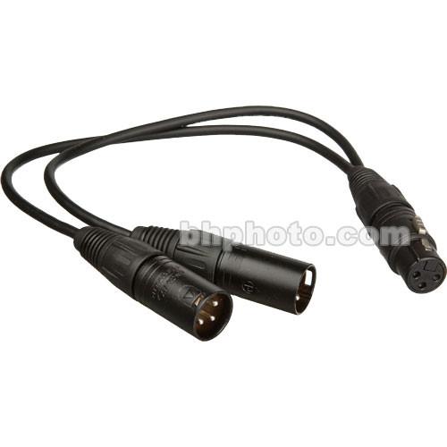 Remote Audio 3-Pin XLR Female to 2 XLR Male Y-Cable - CAX3YMMF