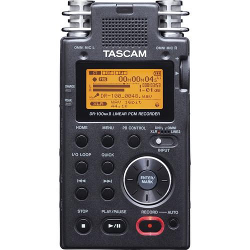 Tascam DR-100mkII - Portable 2-Channel Linear PCM DR-100MKII, Tascam, DR-100mkII, Portable, 2-Channel, Linear, PCM, DR-100MKII,