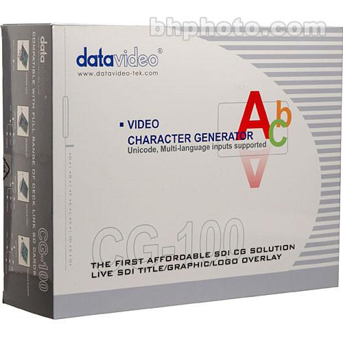 Datavideo CG-100 Character Generator Software CG-100
