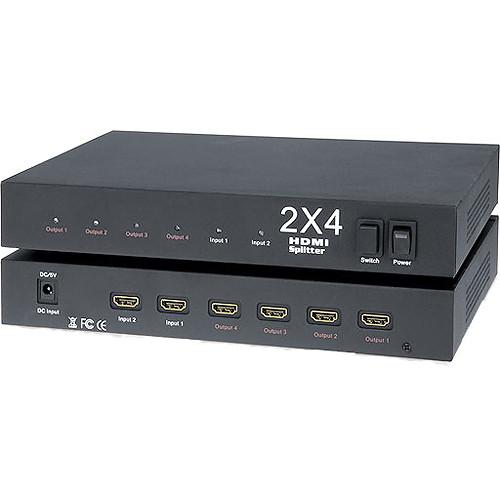 KanexPro HDMI Splitter with Full HD 1080p (2 x 4) HDSP2X4, KanexPro, HDMI, Splitter, with, Full, HD, 1080p, 2, x, 4, HDSP2X4,