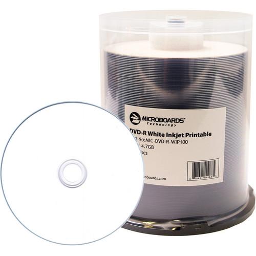 Microboards White Inkjet DVD-R 16x (100 Pk) MIC-DVD-R-WIP100