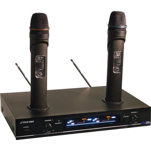 Pyle Pro PDWM3000 Dual VHF Rechargeable Wireless PDWM3000