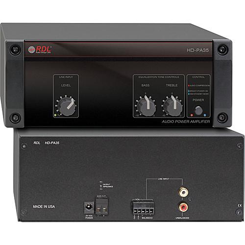 RDL HD-PA35 35 Watt Mixer Amplifier with Power Supply HD-PA35