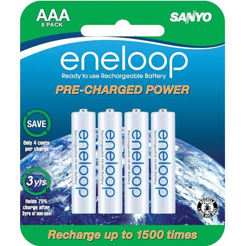 Sanyo Eneloop Rechargeable AAA Ni-MH Batteries SEC-HR4U8BPN