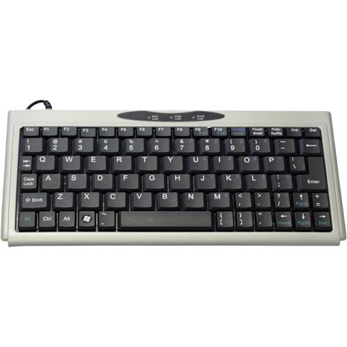 Solidtek Mini Keyboard (Silver with Black Keys) KBP3100SU, Solidtek, Mini, Keyboard, Silver, with, Black, Keys, KBP3100SU,