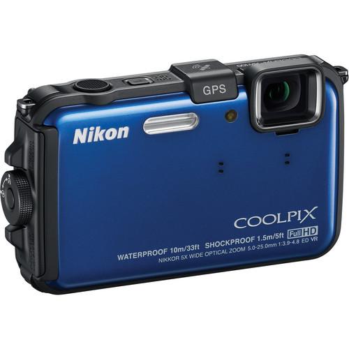 Used Nikon Coolpix AW100 Waterproof Digital Camera (Blue) 26292B