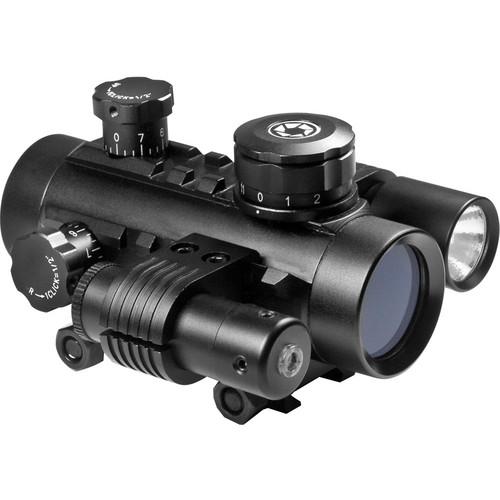 Barska 1x30 Electro Red Dot Sight with Flashlight & AC11398, Barska, 1x30, Electro, Red, Dot, Sight, with, Flashlight, &, AC11398