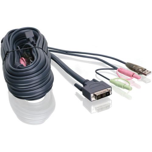 IOGEAR 16' (4.8 m) DVI-D Single Link USB KVM Cable G2L7D05U, IOGEAR, 16', 4.8, m, DVI-D, Single, Link, USB, KVM, Cable, G2L7D05U,