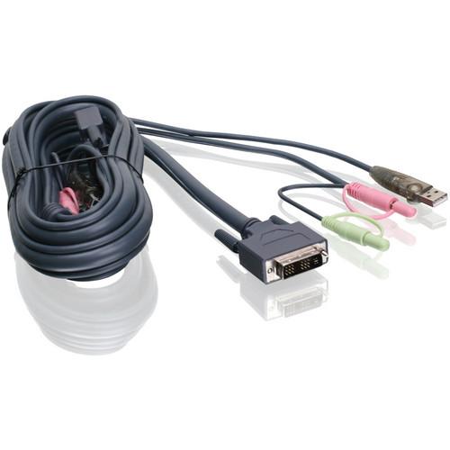 IOGEAR 6' (1.8 m) DVI-I Single Link USB KVM Cable G2L7D02UI