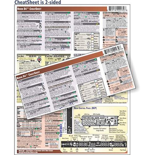 PhotoBert CheatSheet for the Nikon D4 DSLR Camera TC130-12, PhotoBert, CheatSheet, the, Nikon, D4, DSLR, Camera, TC130-12,