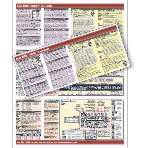 PhotoBert CheatSheet for the Nikon D800/800E DSLR Camera, PhotoBert, CheatSheet, the, Nikon, D800/800E, DSLR, Camera