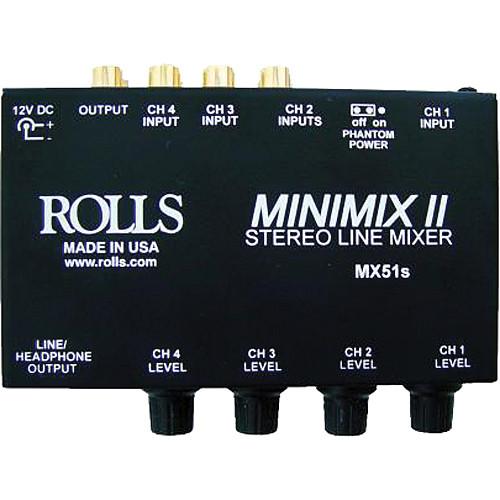 Rolls MX51s Mini-Mix 2 Four-Channel RCA Mixer MX51S