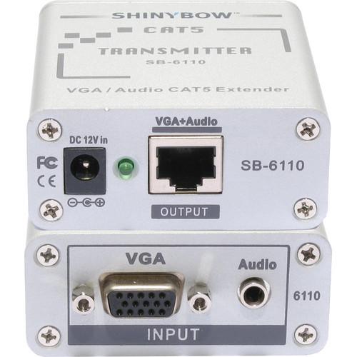 Shinybow SB-6110T CAT5 VGA RGBHV/HDTV Stereo Audio SB-6110T, Shinybow, SB-6110T, CAT5, VGA, RGBHV/HDTV, Stereo, Audio, SB-6110T,