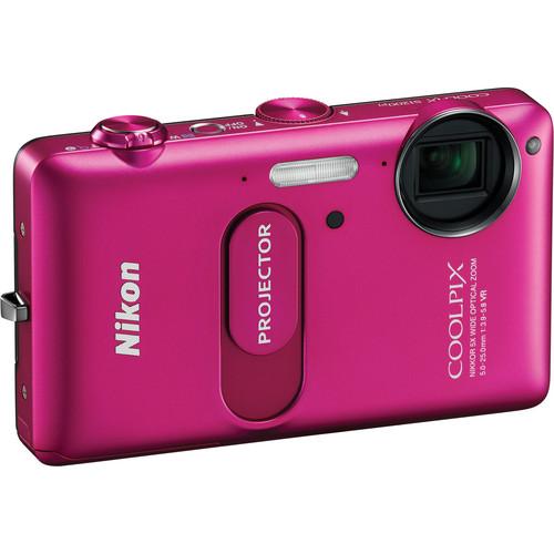 Used Nikon CoolPix S1200pj Digital Camera With Built-In 26279B