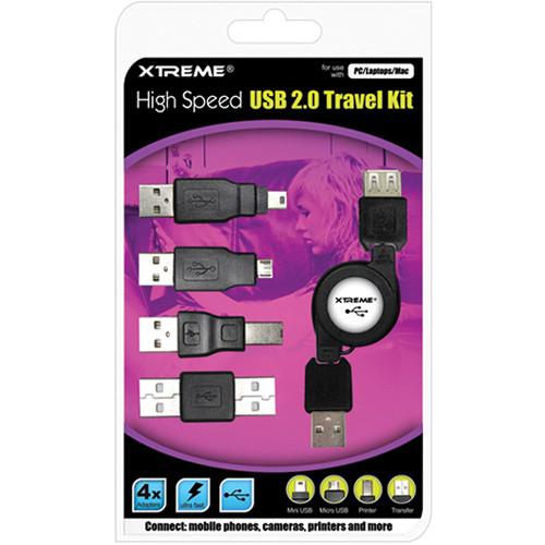 Xtreme Cables Retractable USB 2.0 Travel Kit 50699