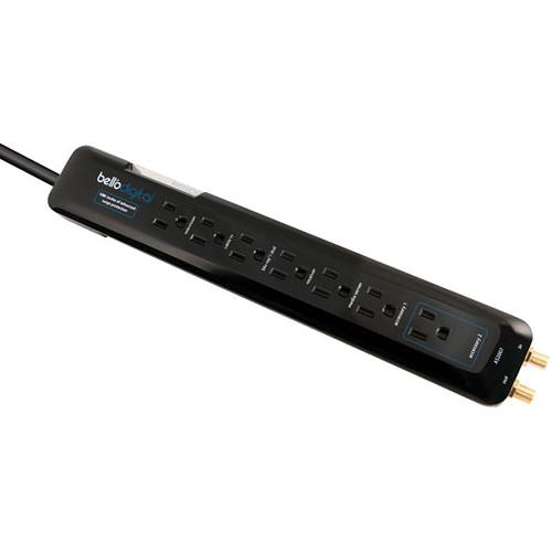 Bell'O 7 Outlet Audio/Video Surge Protector (Gloss Black) AS2007