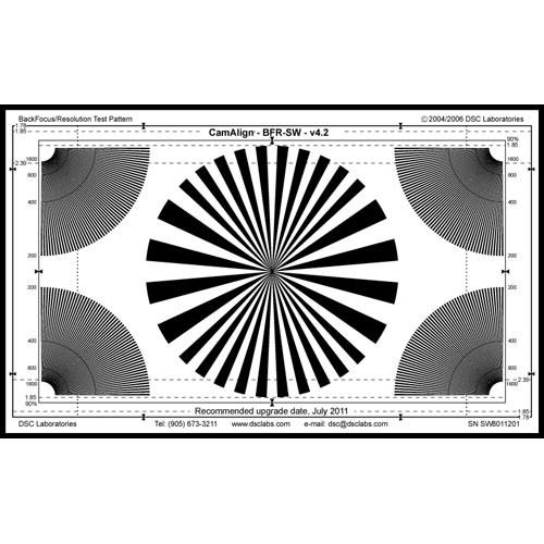 DSC Labs Backfocus Standard Focus Pattern Chart BFRST, DSC, Labs, Backfocus, Standard, Focus, Pattern, Chart, BFRST,