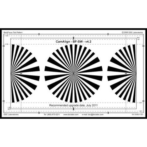 DSC Labs DX-1 BackFocus Calibration Chart CDX1-10W