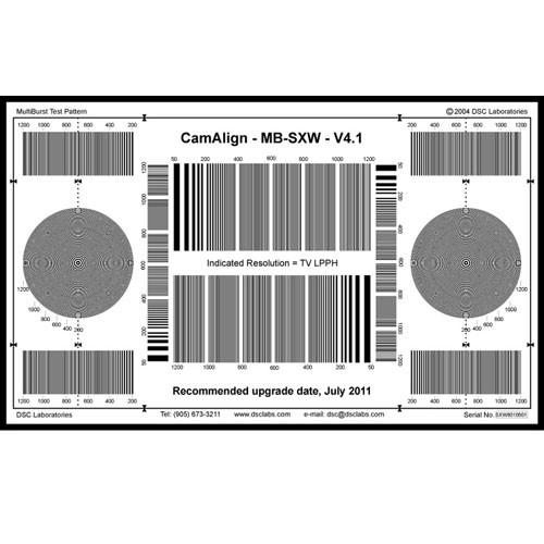 DSC Labs MultiBurst Super Maxi Focus Pattern Chart MBSM