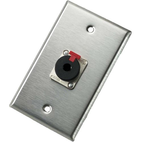 Neutrik 103P Single Gang Wallplate with Female Locking Jack 103P