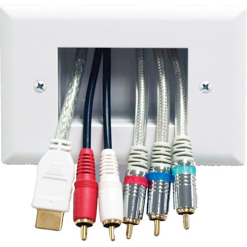 Peerless-AV Easy Mount Recessed Low Voltage Cable Plate IBA4-W, Peerless-AV, Easy, Mount, Recessed, Low, Voltage, Cable, Plate, IBA4-W