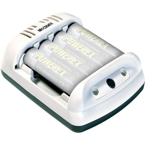 Powerex MH-C204FA AA / AAA NiMH or NiCD Battery Charger, Powerex, MH-C204FA, AA, /, AAA, NiMH, or, NiCD, Battery, Charger