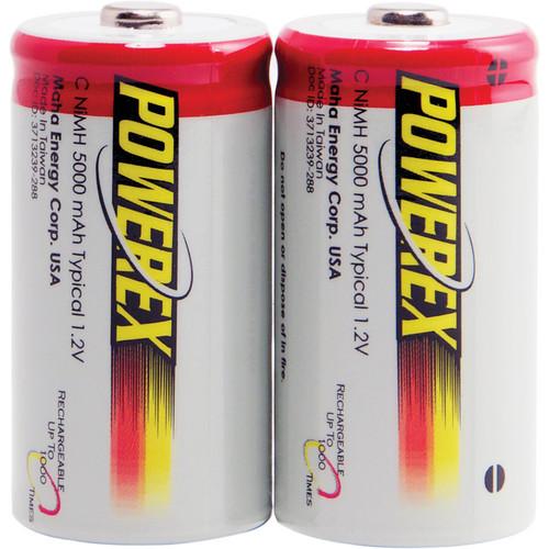 Powerex NiMH Rechargeable C Batteries (1.2V, 5000mAh) - MH-2C500, Powerex, NiMH, Rechargeable, C, Batteries, 1.2V, 5000mAh, MH-2C500