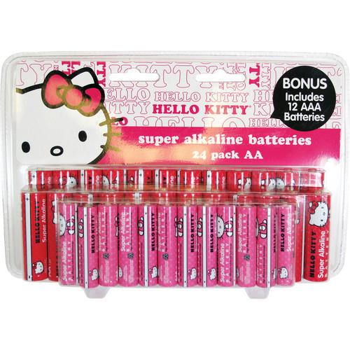Sakar Hello Kitty Super AA / AAA Alkaline Batteries 24AA-ALK-09